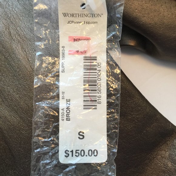 WORTHINGTON BRONZE LEATHER BLAZER-NEW WITH TAGS - Picture 5 of 7